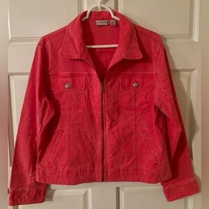 Chico's Cherry Red Jean Jacket
